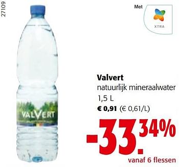 Promoties Valvert natuurlijk mineraalwater - Valvert - Geldig van 22/03/2023 tot 04/04/2023 bij Colruyt