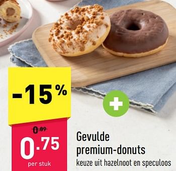 Promoties Gevulde premium-donuts - Huismerk - Aldi - Geldig van 03/04/2023 tot 08/04/2023 bij Aldi
