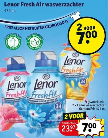 Promoties Lenor wasverzachter ochtendfris - Lenor - Geldig van 28/03/2023 tot 09/04/2023 bij Kruidvat