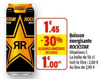 Promotions Boisson énergisante rockstar - Rockstar - Valide de 29/03/2023 à 09/04/2023 chez Coccinelle