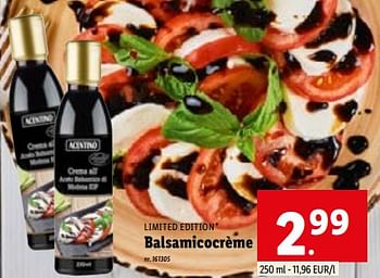 Promoties Balsamicocrème - Limited Edition - Geldig van 05/04/2023 tot 11/04/2023 bij Lidl