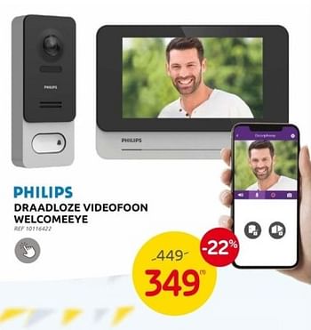 Promotions Philips draadloze videofoon welcomeeye - Philips - Valide de 29/03/2023 à 10/04/2023 chez Brico