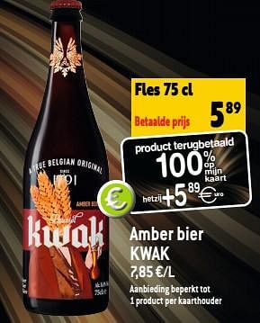 Promoties Amber bier kwak - Kwak - Geldig van 29/03/2023 tot 04/04/2023 bij Smatch