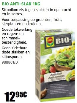 Promoties Bio anti-slak - Compo - Geldig van 30/03/2023 tot 30/09/2023 bij HandyHome