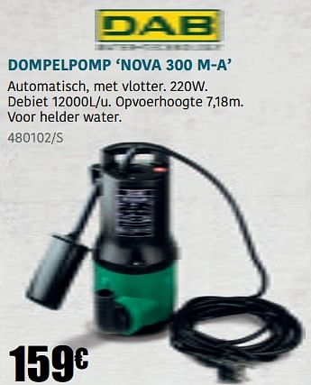 Promoties Dab dompelpomp nova 300 m-a - Dab - Geldig van 30/03/2023 tot 30/09/2023 bij HandyHome