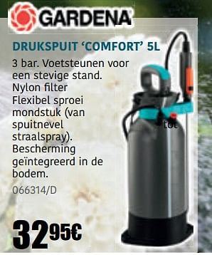 Promoties Drukspuit comfort - Gardena - Geldig van 30/03/2023 tot 30/09/2023 bij HandyHome