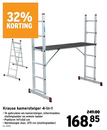Promotions Krause kamersteiger 4-in-1 - Krause - Valide de 29/03/2023 à 11/04/2023 chez Gamma
