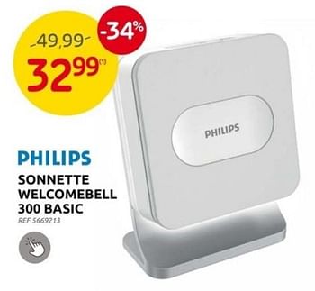 Promotions Sonnette welcomebell 300 basic - Philips - Valide de 29/03/2023 à 10/04/2023 chez Brico