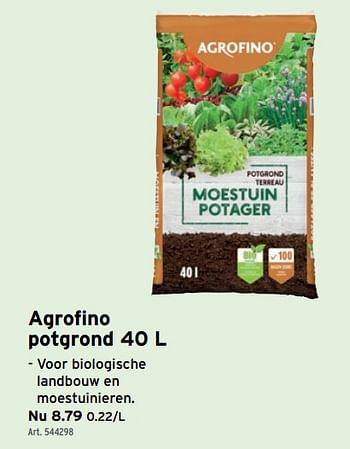 Promotions Agrofino potgrond - Agrofino - Valide de 29/03/2023 à 11/04/2023 chez Gamma