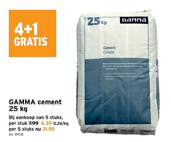 Promoties Gamma cement - Gamma - Geldig van 29/03/2023 tot 11/04/2023 bij Gamma