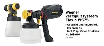 Promoties Wagner verfspuitsysteem flexio w575 - Wagner Spraytechnic - Geldig van 29/03/2023 tot 11/04/2023 bij Gamma