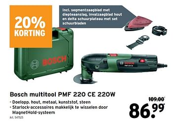 Promoties Bosch multitool pmf 220 ce 220w - Bosch - Geldig van 29/03/2023 tot 11/04/2023 bij Gamma