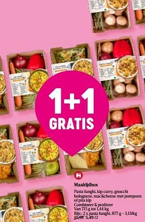 Promoties Maaltijdbox pasta funghi - Huismerk - Delhaize - Geldig van 30/03/2023 tot 04/04/2023 bij Delhaize