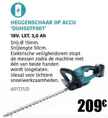 heggenschaar accu duh507f001 - Promotie bij HandyHome