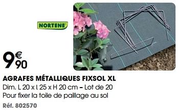 Promotions Agrafes métalliques fixsol xl - Nortene - Valide de 08/03/2023 à 30/09/2023 chez Bricopro