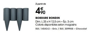 Promotions Bordure rondin gris - Produit Maison - Bricopro - Valide de 08/03/2023 à 30/09/2023 chez Bricopro