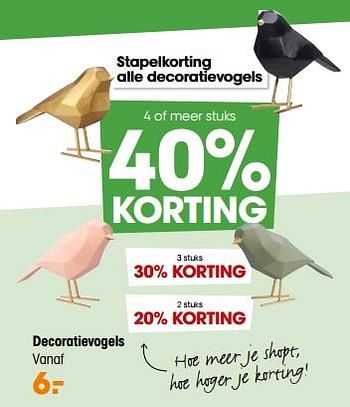 Promoties Decoratievogels - Huismerk - Kwantum - Geldig van 03/04/2023 tot 16/04/2023 bij Kwantum