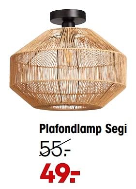 Promoties Plafondlamp segi - Huismerk - Kwantum - Geldig van 03/04/2023 tot 16/04/2023 bij Kwantum