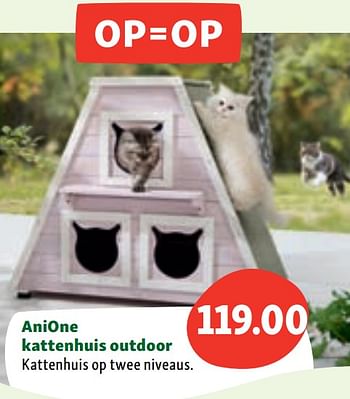 uit Elektronisch Labe Anione Anione kattenhuis outdoor - Promotie bij Maxi Zoo