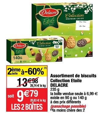 Promotions Assortiment de biscuits collection etoile delacre - Delacre - Valide de 28/03/2023 à 10/04/2023 chez Migros