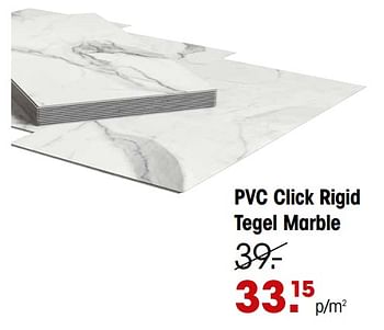 Promoties Pvc click rigid tegel marble - Huismerk - Kwantum - Geldig van 03/04/2023 tot 09/04/2023 bij Kwantum