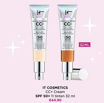 Promoties It cosmetics cc+ cream spf 50+ - IT Cosmetics - Geldig van 03/04/2023 tot 09/04/2023 bij ICI PARIS XL