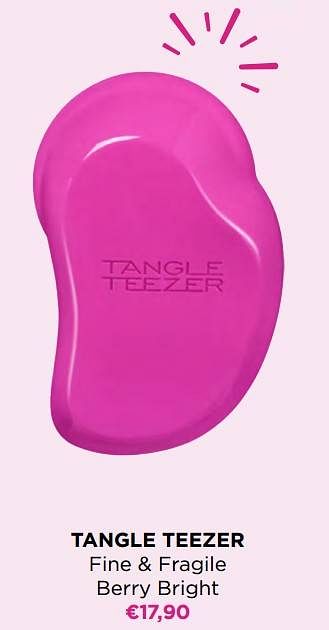 Promoties Tangle teezer fine + fragile berry bright - Tangle Teezer - Geldig van 03/04/2023 tot 09/04/2023 bij ICI PARIS XL