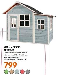 Loft 150 houten speelhuis-Exit