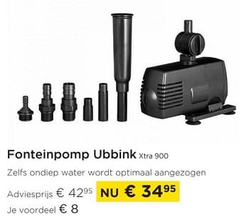 Promoties Fonteinpomp ubbink xtra 900 - Ubbink - Geldig van 01/04/2023 tot 30/04/2023 bij Molecule