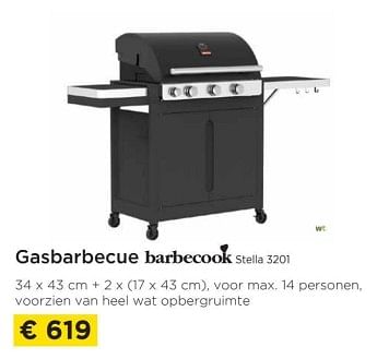 Promoties Gasbarbecue barbecook stella 3201 - Barbecook - Geldig van 01/04/2023 tot 30/04/2023 bij Molecule