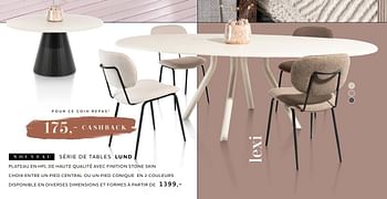 Promotions Série de tables lund - Produit Maison - Xooon - Valide de 30/03/2023 à 26/04/2023 chez Xooon