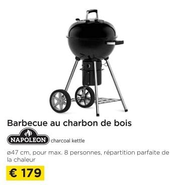 Promotions Barbecue au charbon de bois napoleon charcoal kettle - Napoleon - Valide de 01/04/2023 à 30/04/2023 chez Molecule