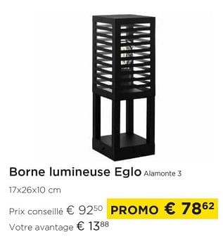 Promotions Borne lumineuse eglo alamonte 3 - Eglo - Valide de 01/04/2023 à 30/04/2023 chez Molecule