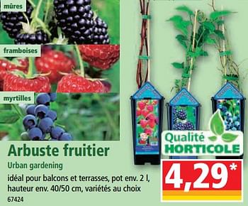 Promotions Arbuste fruitier urban gardening - Produit Maison - Norma - Valide de 05/04/2023 à 11/04/2023 chez Norma