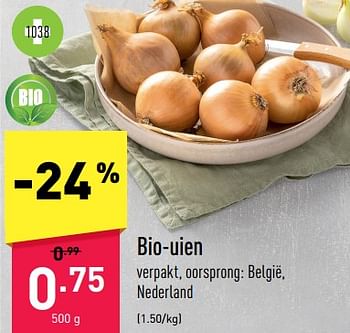 Promoties Bio-uien - Huismerk - Aldi - Geldig van 11/04/2023 tot 15/04/2023 bij Aldi