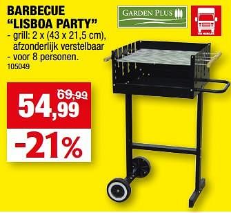 Promoties Barbecue lisboa party - Garden Plus  - Geldig van 05/04/2023 tot 16/04/2023 bij Hubo