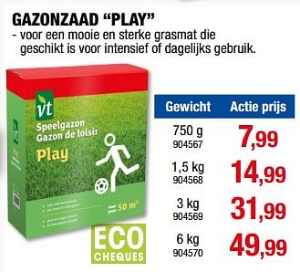 Promoties Gazonzaad play - VT - Geldig van 05/04/2023 tot 16/04/2023 bij Hubo