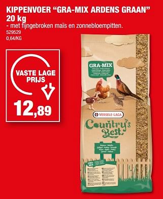 Promoties Kippenvoer gra-mix ardens graan - Versele-Laga - Geldig van 05/04/2023 tot 16/04/2023 bij Hubo