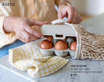 Promoties Eggs to go mini - koziol - Geldig van 01/04/2023 tot 30/04/2023 bij Freetime