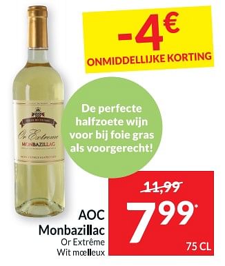 Promoties Aoc monbazillac or extrême wit moelleux - Witte wijnen - Geldig van 04/04/2023 tot 10/04/2023 bij Intermarche