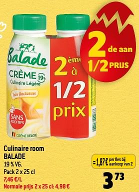 Promoties Culinaire room balade - Balade - Geldig van 05/04/2023 tot 11/04/2023 bij Smatch