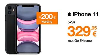Promoties Apple iphone 11 - Apple - Geldig van 01/04/2023 tot 16/04/2023 bij Orange