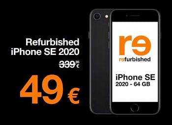 Promoties Apple refurbished iphone se 2020 - Apple - Geldig van 01/04/2023 tot 16/04/2023 bij Orange