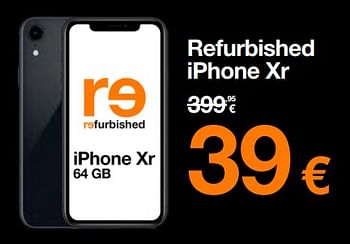 Promoties Apple refurbished iphone xr - Apple - Geldig van 01/04/2023 tot 16/04/2023 bij Orange