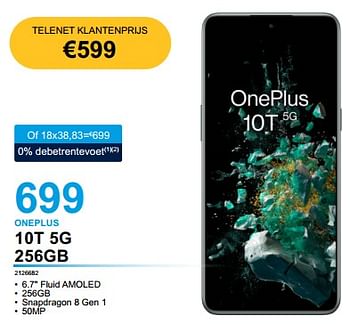 Promoties Oneplus 10t 5g 256gb - OnePlus - Geldig van 04/04/2023 tot 30/04/2023 bij Auva