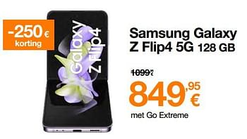 Promoties Samsung galaxy z flip4 5g 128 gb - Samsung - Geldig van 01/04/2023 tot 16/04/2023 bij Orange