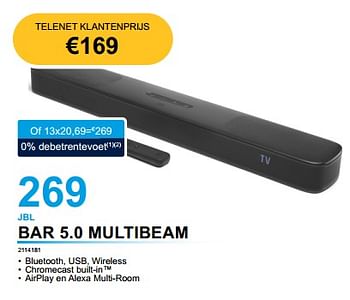 Promoties Jbl bar 5.0 multibeam - JBL - Geldig van 04/04/2023 tot 30/04/2023 bij Auva