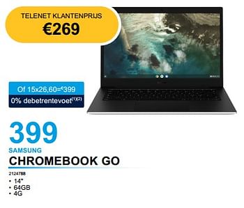 Promoties Samsung chromebook go - Samsung - Geldig van 04/04/2023 tot 30/04/2023 bij Auva