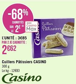 Promotions Cuillers pâtissiers casino - Produit Maison - Géant Casino - Valide de 03/04/2023 à 16/04/2023 chez Géant Casino