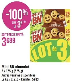 Promotions Mini bn chocolat - BN - Valide de 03/04/2023 à 16/04/2023 chez Géant Casino